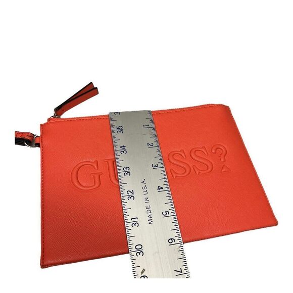 Guess‎ Handbag Women’s Orange Wristlet Spellout Rectangle Wallet Luxury Pumpkin - Picture 6 of 10